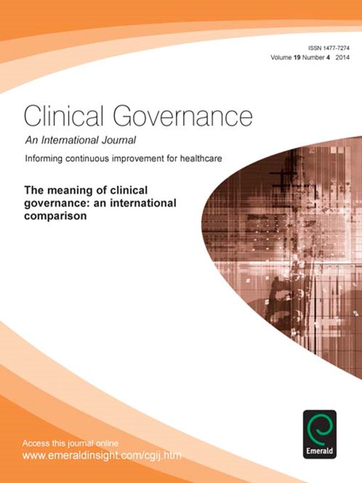 Title details for Clinical Governance: An International Journal, Volume 19, Issue 4 by Nick Harrop - Wait list